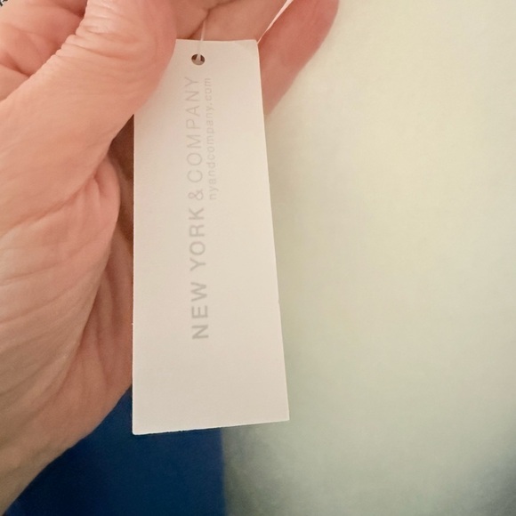 NWT NY & Co black and blue Xl petite dress - Picture 8 of 16